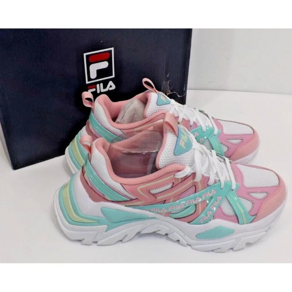 Fila Women's Electrove 2 Womens Shoes 5RM01535-956 Size 9 Pink White Purple-NEW! - Picture 2 of 12